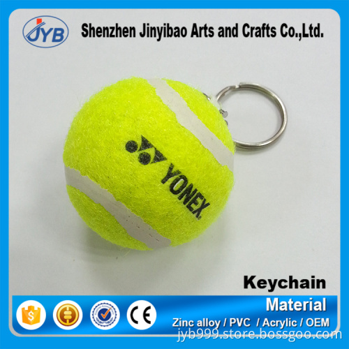 innovative promotional gift custom logo 3d mini tennis ball keyring